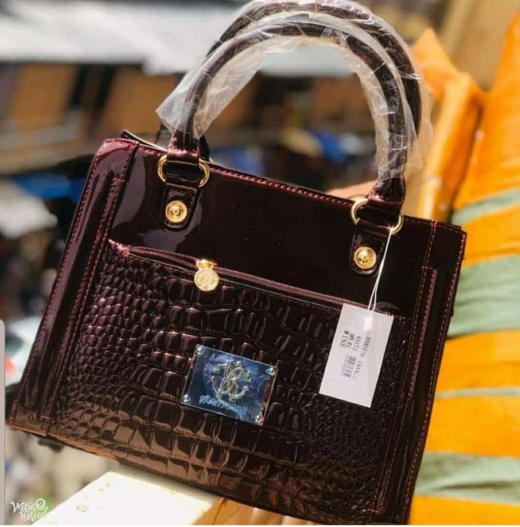 Roberto Cavalli Black Leather Handbag